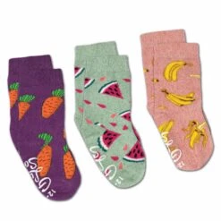 Bananas, Carrots And Watermelon Kids Socks
