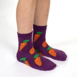 Bananas, Carrots And Watermelon Kids Socks -Good Luck Sock Store 10050 Carrots v2