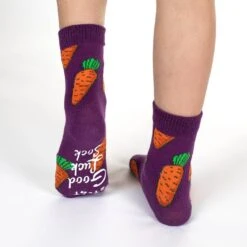 Bananas, Carrots And Watermelon Kids Socks -Good Luck Sock Store 10050 Carrots v6