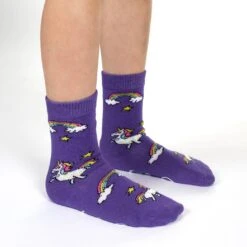 Llamas, Unicorns And Whales Kids Socks -Good Luck Sock Store 10090 Unicorn v1