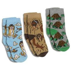 Cockapoo Pilot, Squirrels And Tortoises Kids Socks
