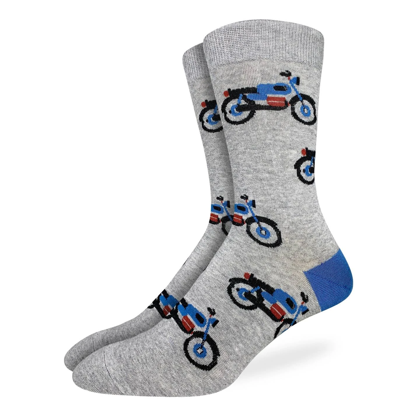 Men's Gray Motorcycle Socks 1 Men's Gray Motorcycle Socks