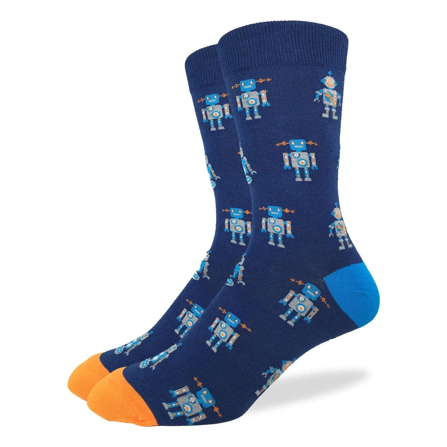 Men's Navy Robot Socks 1 Men's Navy Robot Socks