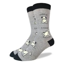 Men's Big & Tall Yoga Pug Socks