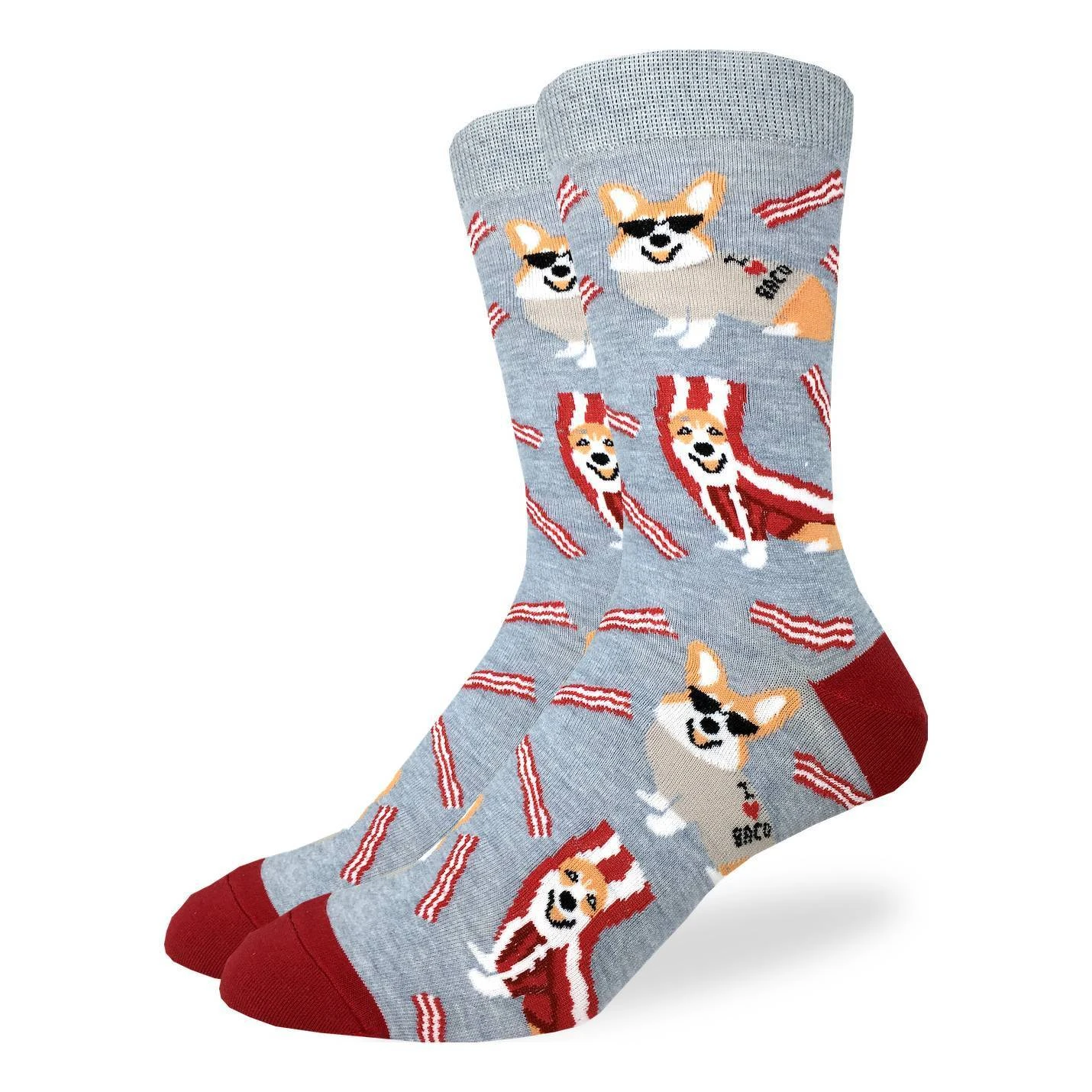 Men's Big & Tall Corgi Bacon Socks 1 Men's Big & Tall Corgi Bacon Socks