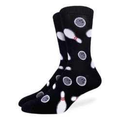Men's Bowling, Black Socks
