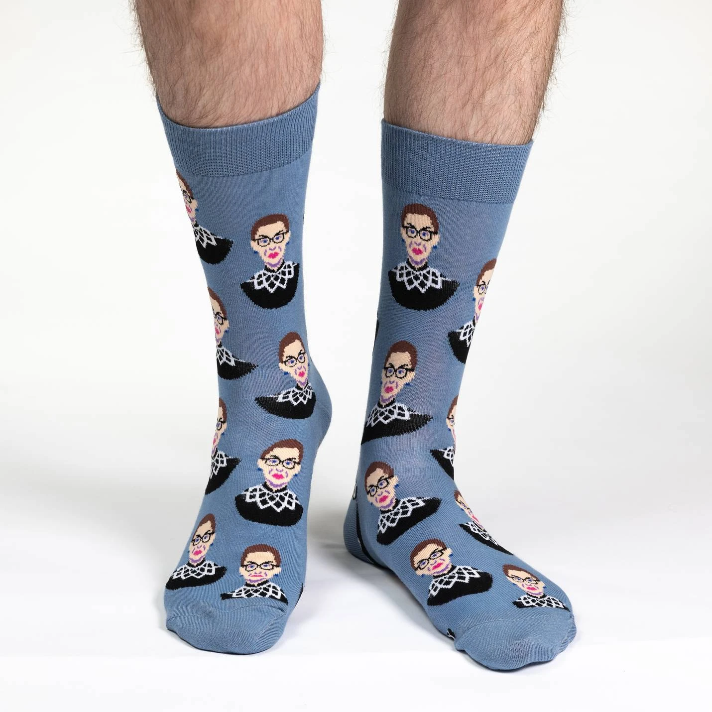 Men's Ruth Bader Ginsburg, Blue Socks 2 Men's Ruth Bader Ginsburg, Blue Socks - Image 2