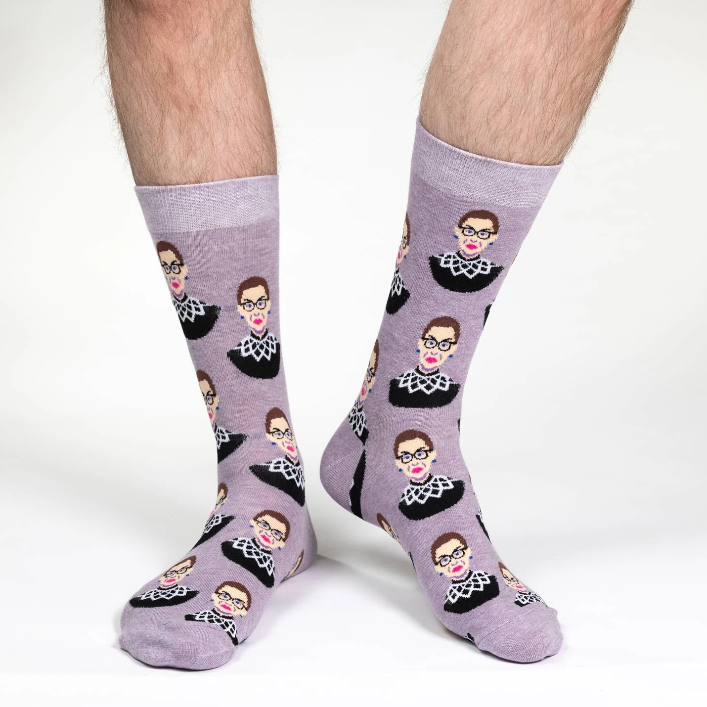 Men's Ruth Bader Ginsburg, Purple Socks 2 Men's Ruth Bader Ginsburg, Purple Socks - Image 2
