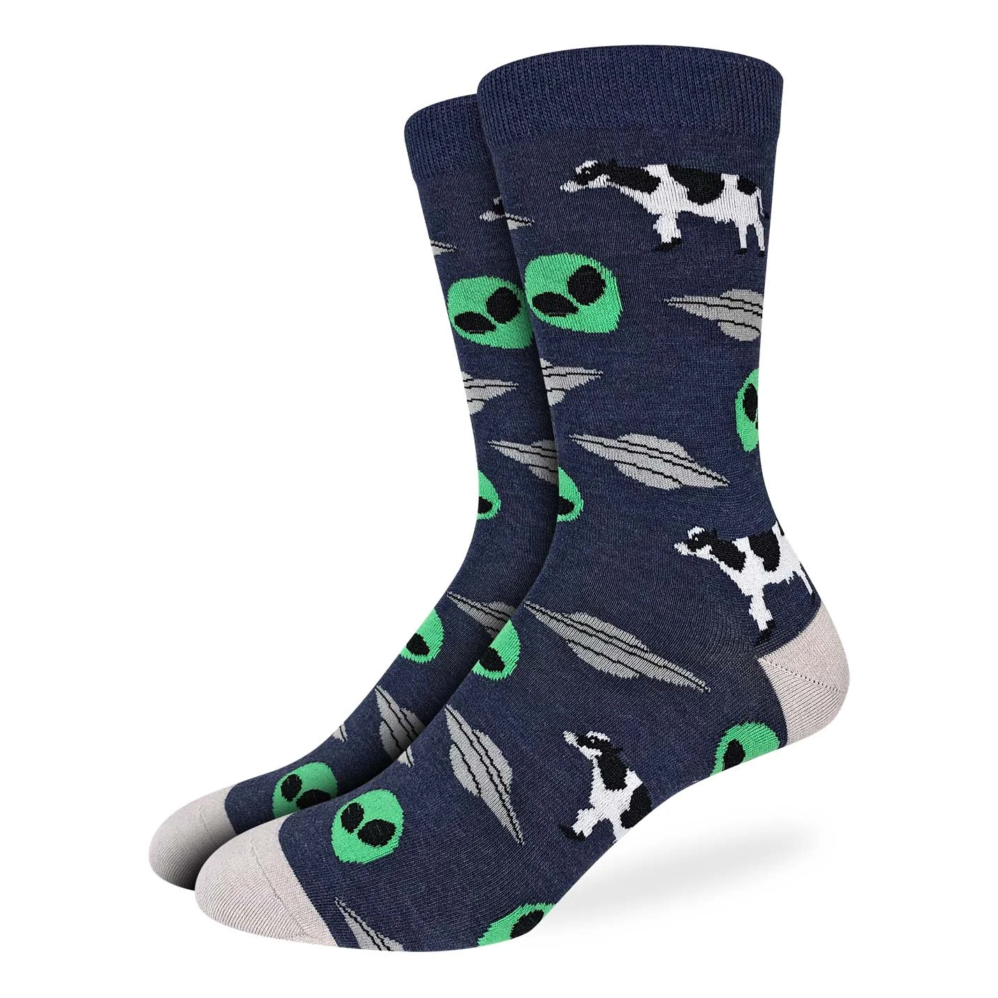 Men's Aliens And Cows Socks 1 Men's Aliens And Cows Socks