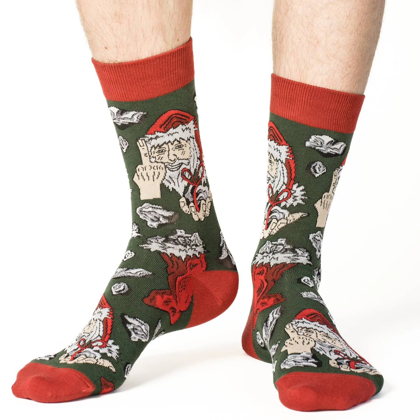 Men's Santa's Naughty List Christmas Socks 2 Men's Santa's Naughty List Christmas Socks - Image 2