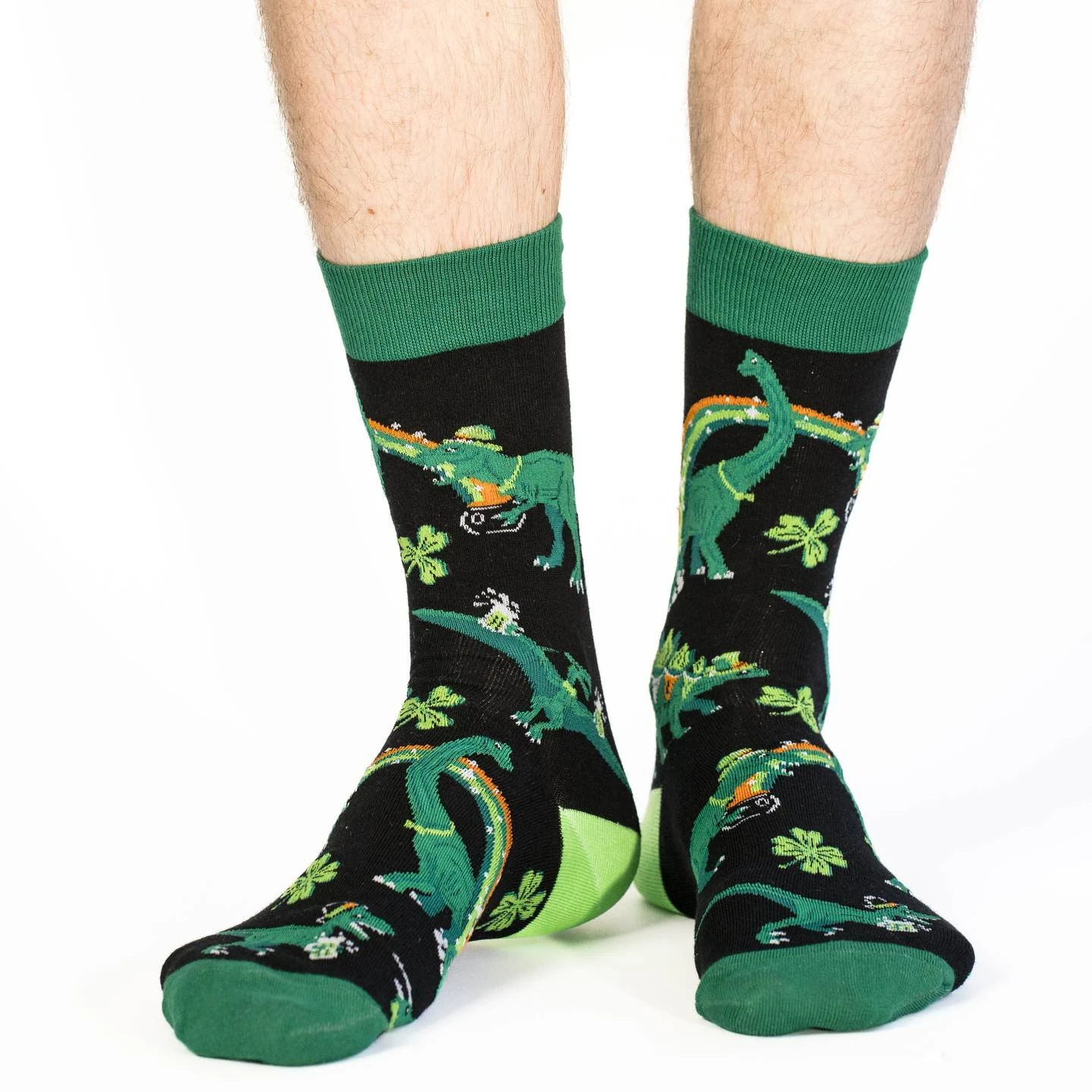 Men's Saint Patrick's Day Dinosaurs Socks 2 Men's Saint Patrick's Day Dinosaurs Socks - Image 2