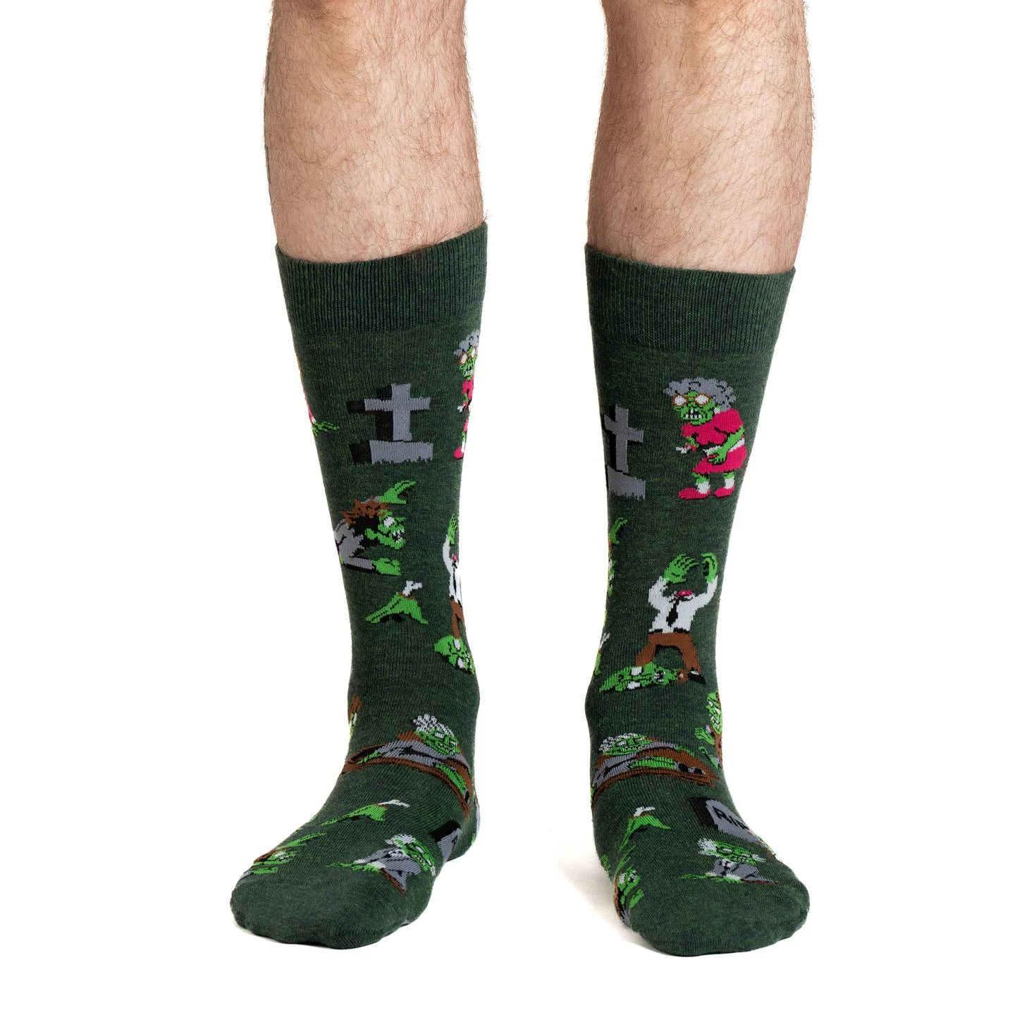 Men's Zombie Graveyard Socks 2 Men's Zombie Graveyard Socks - Image 2