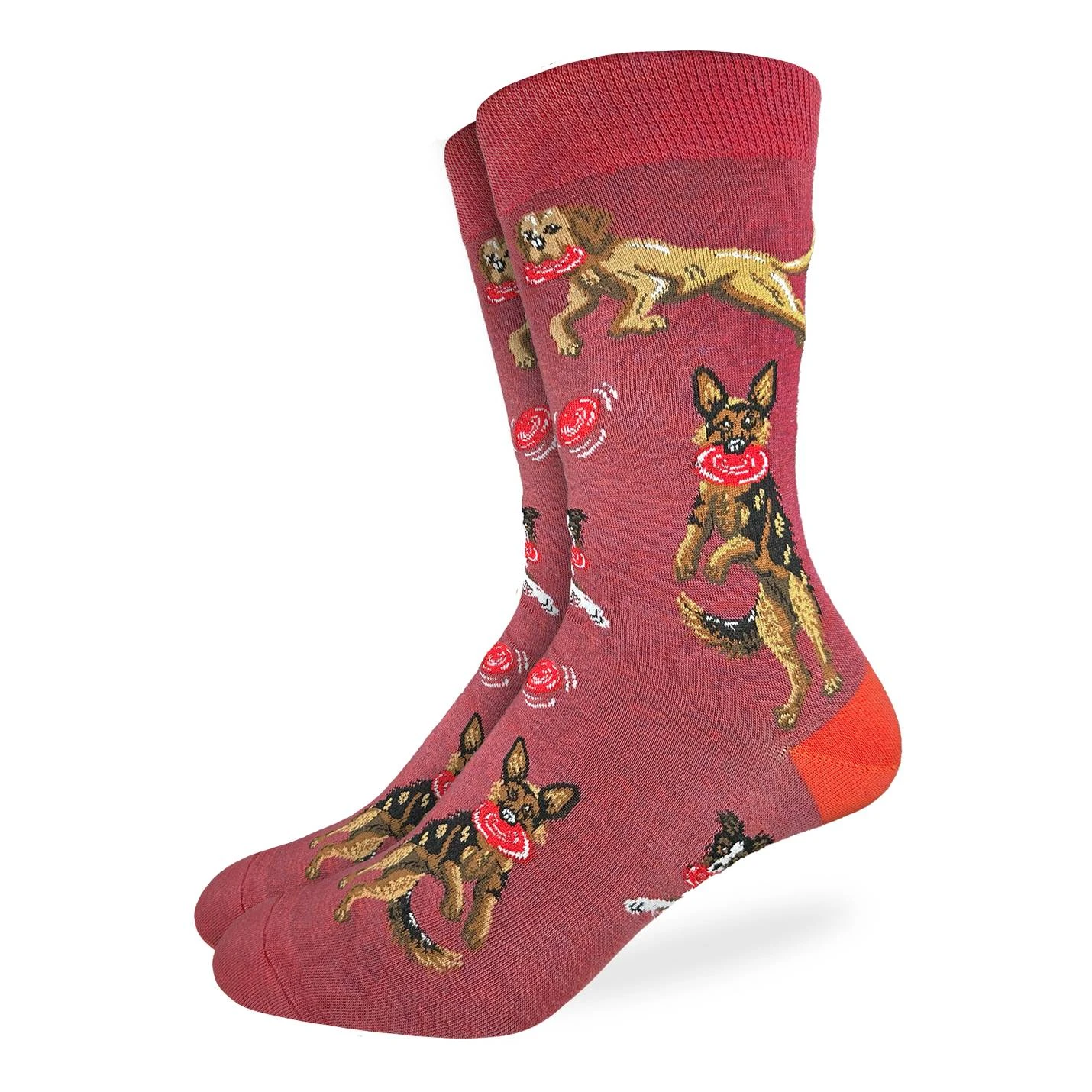 Men's Dogs Catching Frisbees Socks 1 Men's Dogs Catching Frisbees Socks