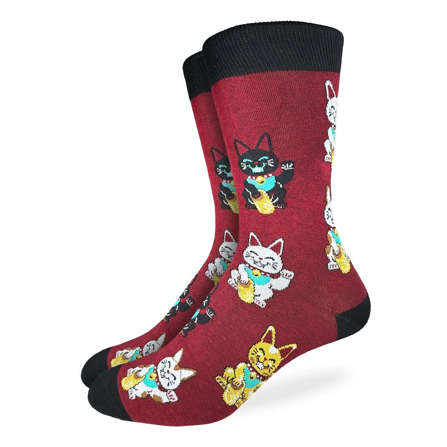 Men's Lucky Waving Cat Socks 1 Men's Lucky Waving Cat Socks