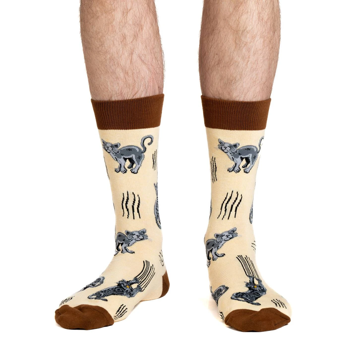 Men's Scratchy Cats Socks 2 Men's Scratchy Cats Socks - Image 2