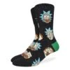 Men's Big & Tall Rick And Morty, Facial Expressions Socks