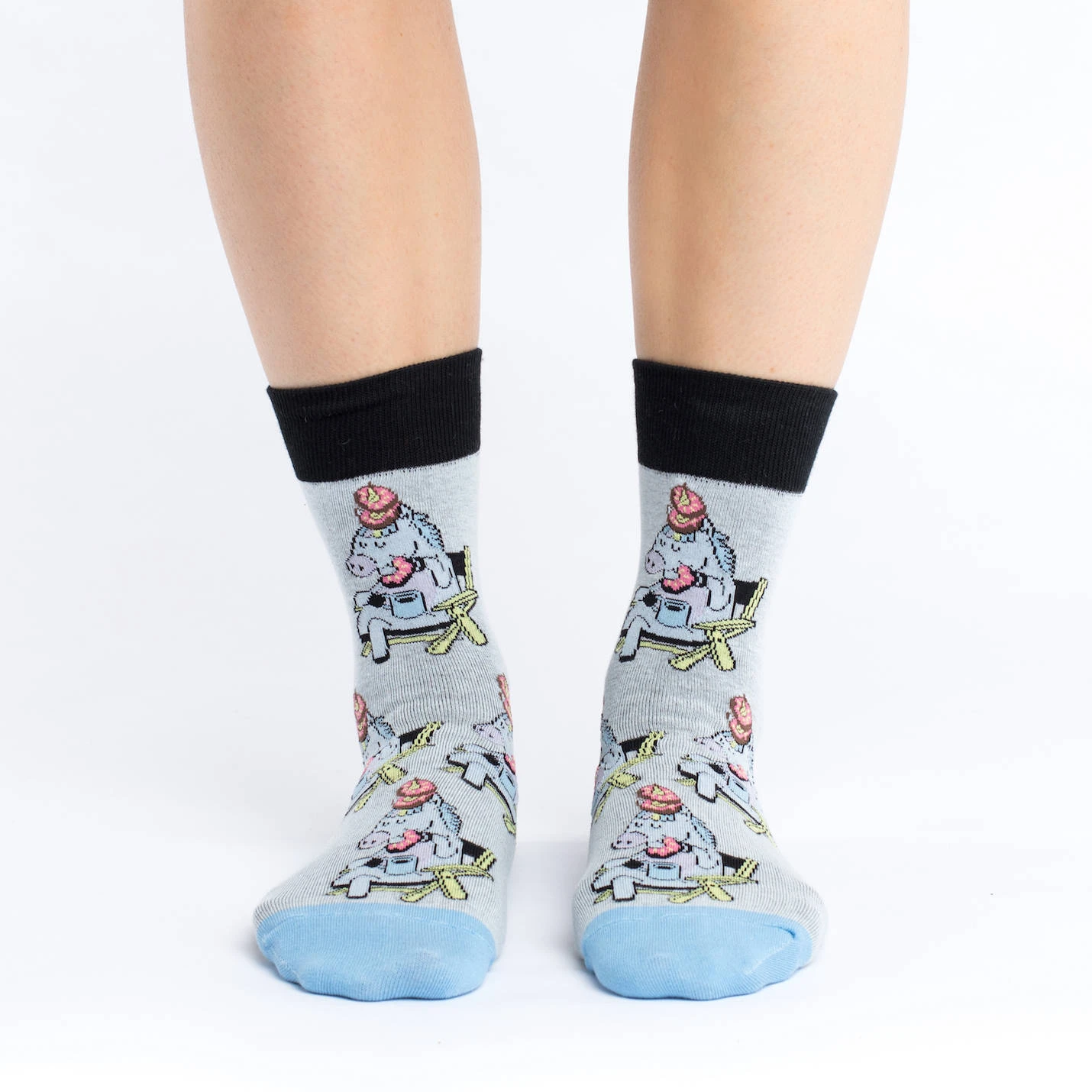 Women's Donut Eating Unicorn Socks 2 Women's Donut Eating Unicorn Socks - Image 2