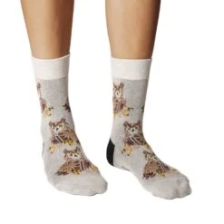 Women's Book Owl Socks 3 Women's Book Owl Socks -Good Luck Sock Store 3178 Book Owl REMAKE