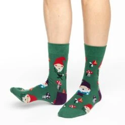 Women's Lawn Gnomes Socks -Good Luck Sock Store 3222 Good Luck Sock Lawn Gnomes Socks v2 157565f1 6803 48a6 9244 a54f9e9d277c