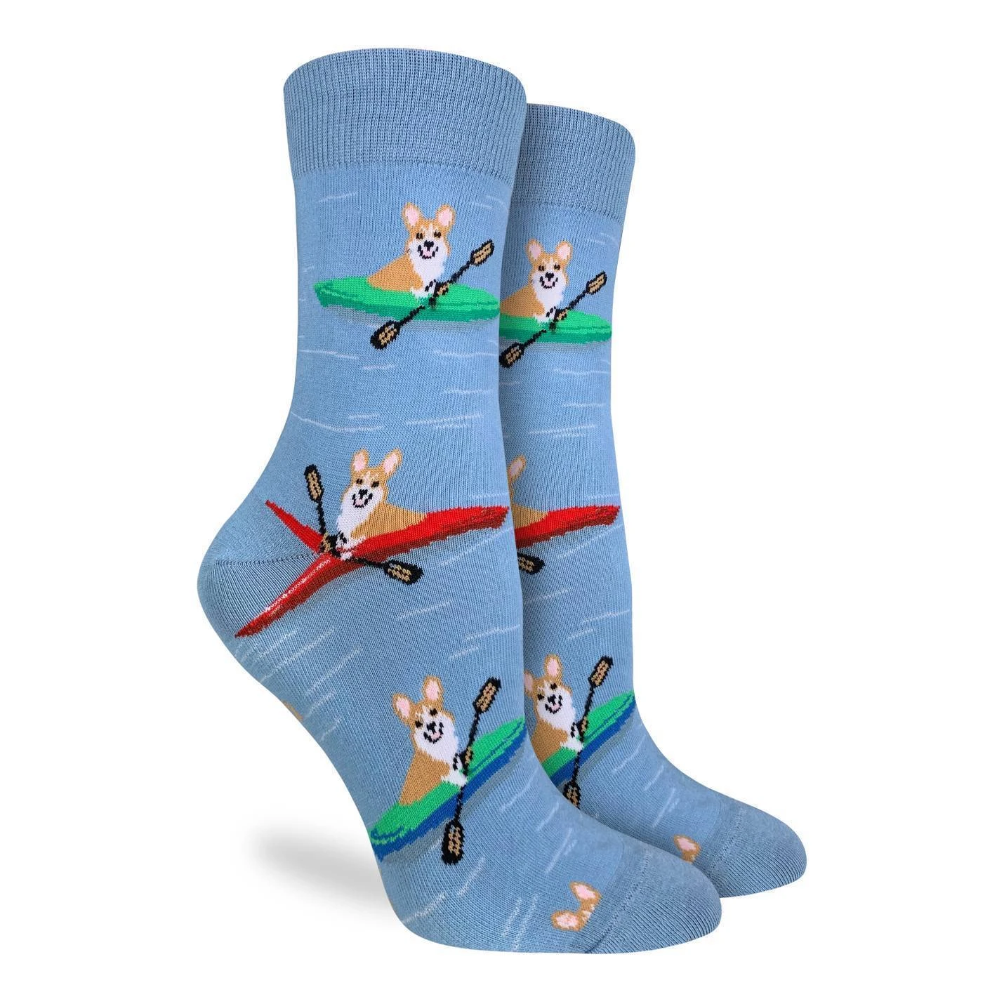 Women's Corgi Kayaking Socks 1 Women's Corgi Kayaking Socks