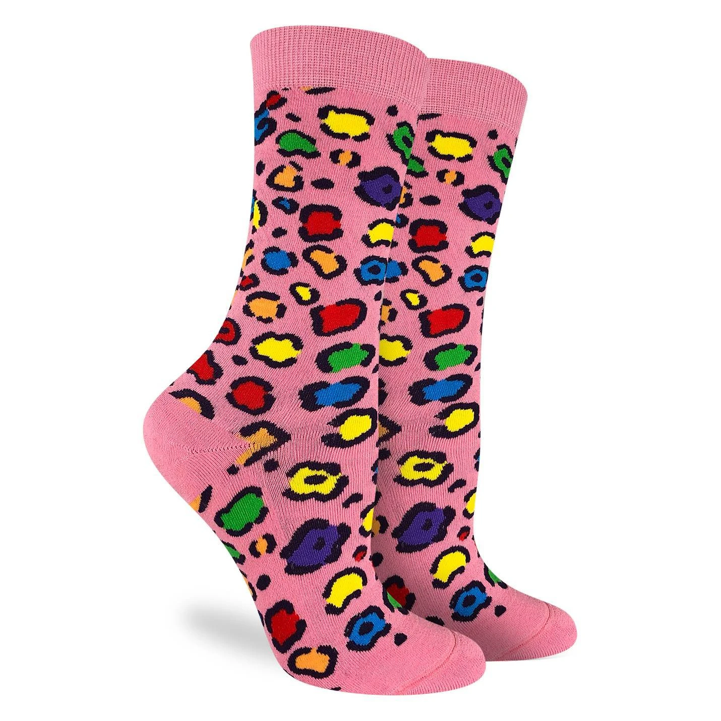 Women's Leopard Rainbow Print Socks 1 Women's Leopard Rainbow Print Socks