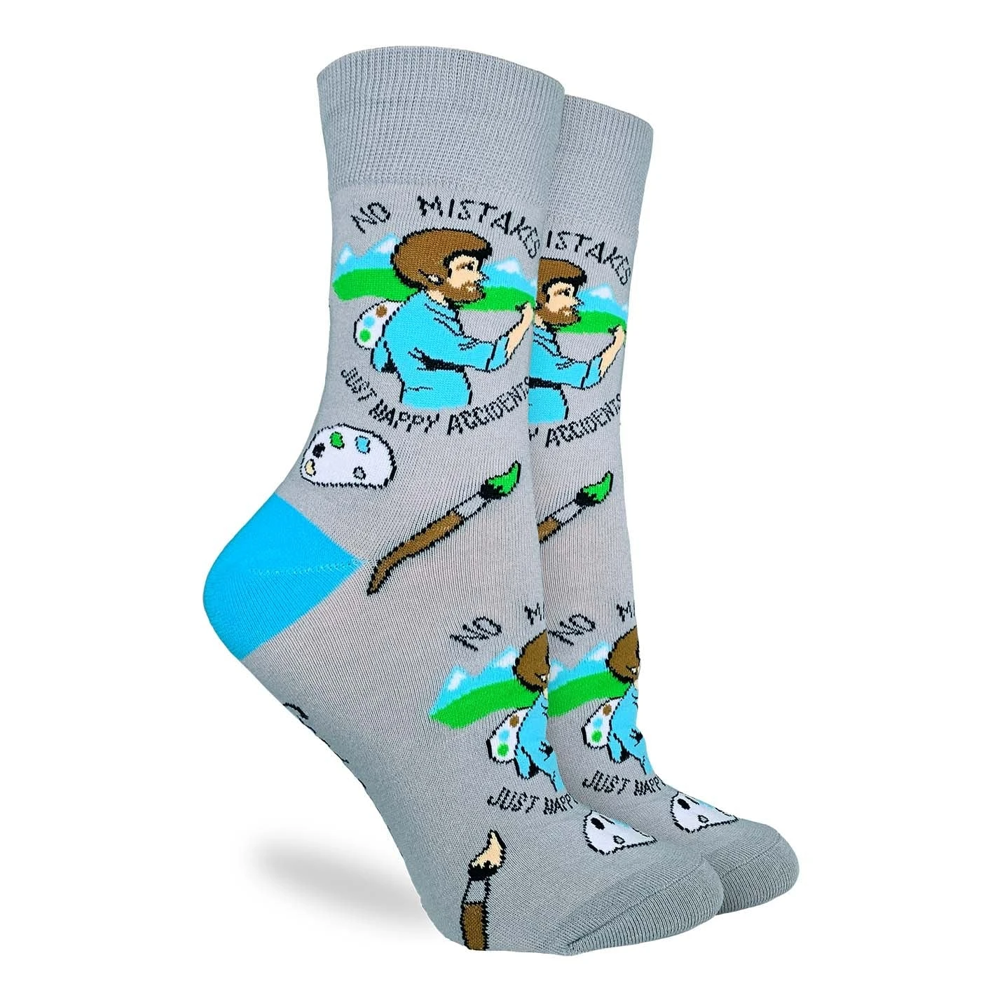 Women's Bob Ross, Happy Accident Socks 1 Women's Bob Ross, Happy Accident Socks