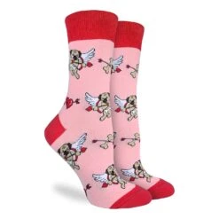 Women's Cupid Pugs Valentine's Day Socks