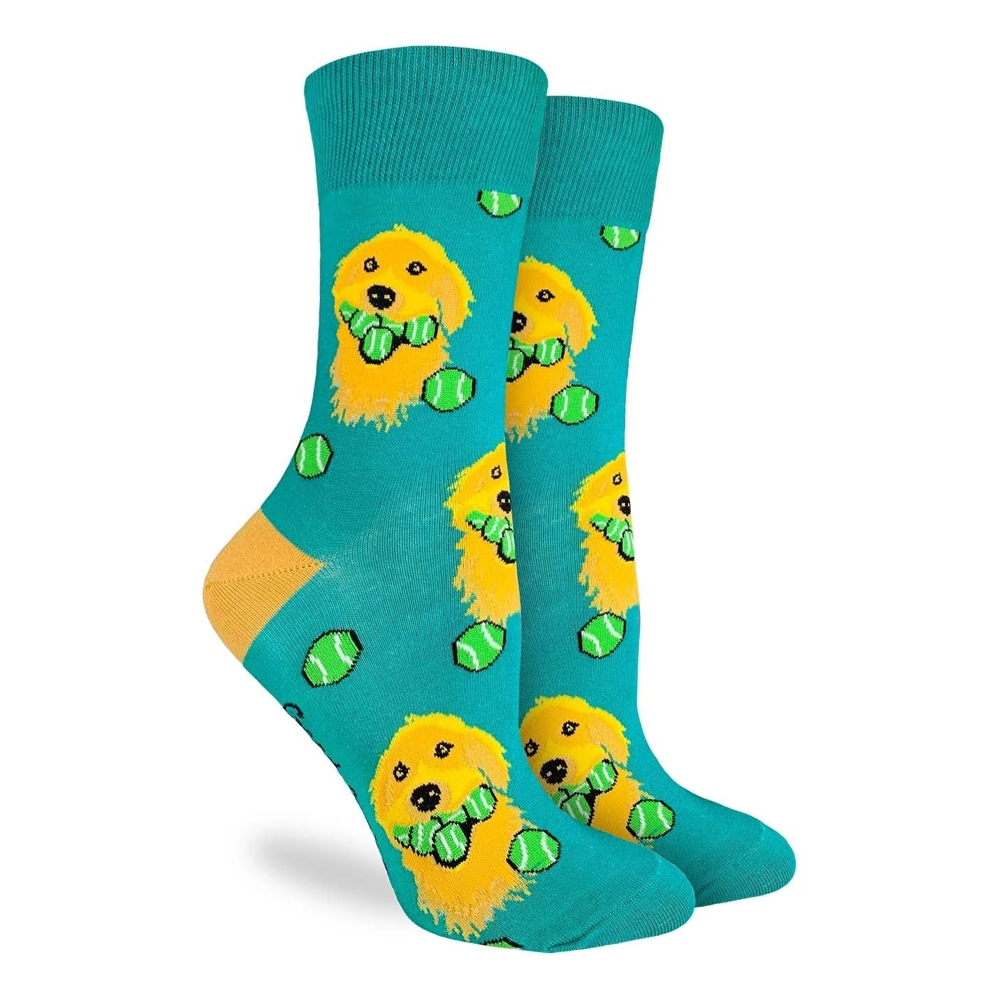 Women's Golden Retriever With Tennis Balls Socks 1 Women's Golden Retriever With Tennis Balls Socks