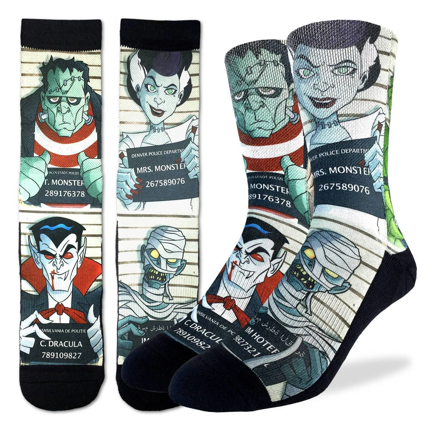 Men's Halloween Mugshots Socks 1 Men's Halloween Mugshots Socks