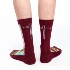 Men's Jesus Socks -Good Luck Sock Store 4243 Jesus back v2