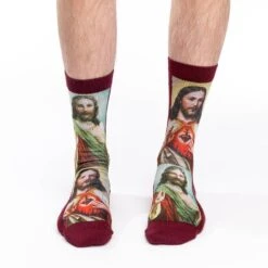 Men's Jesus Socks -Good Luck Sock Store 4243 Jesus front v2
