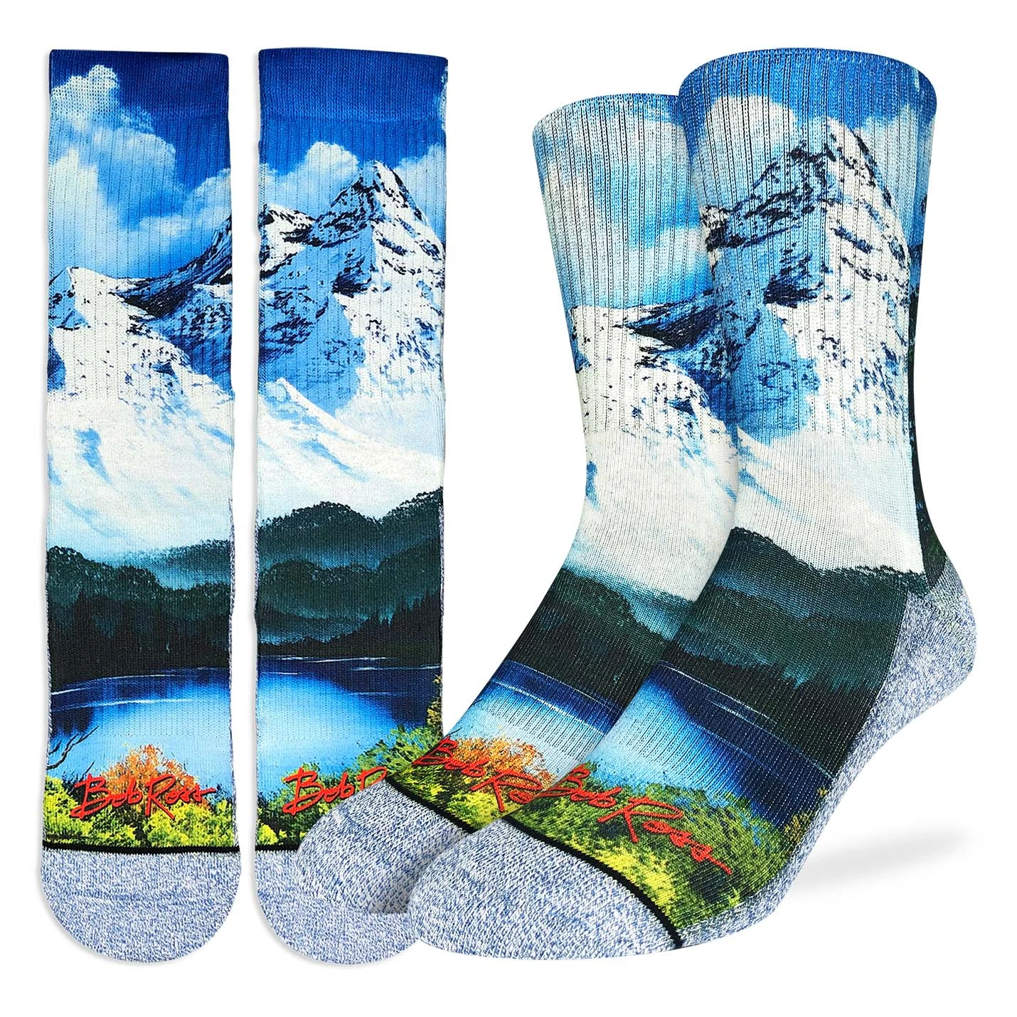 Men's Bob Ross, Mountain & Lake Socks 1 Men's Bob Ross, Mountain & Lake Socks