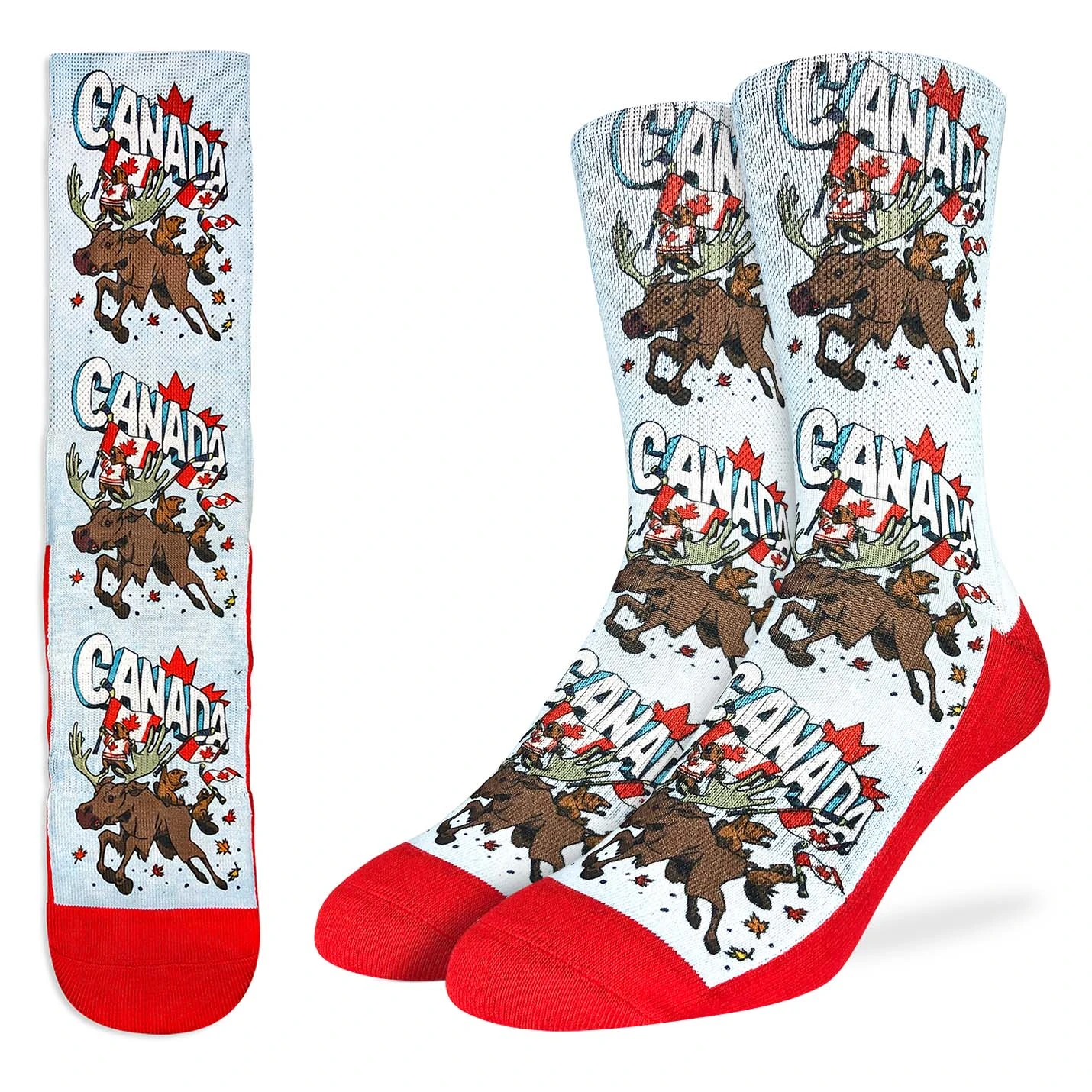 Men's Majestic Canadian Moose & Beaver Socks 1 Men's Majestic Canadian Moose & Beaver Socks
