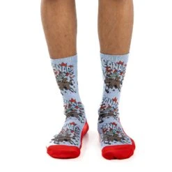 Men's Majestic Canadian Moose & Beaver Socks 3 Men's Majestic Canadian Moose & Beaver Socks -Good Luck Sock Store 4304 Majestic Canadian Moose Beaver v2