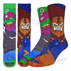 Men's Masters Of The Universe, Trap Jaw & Beast Man Socks