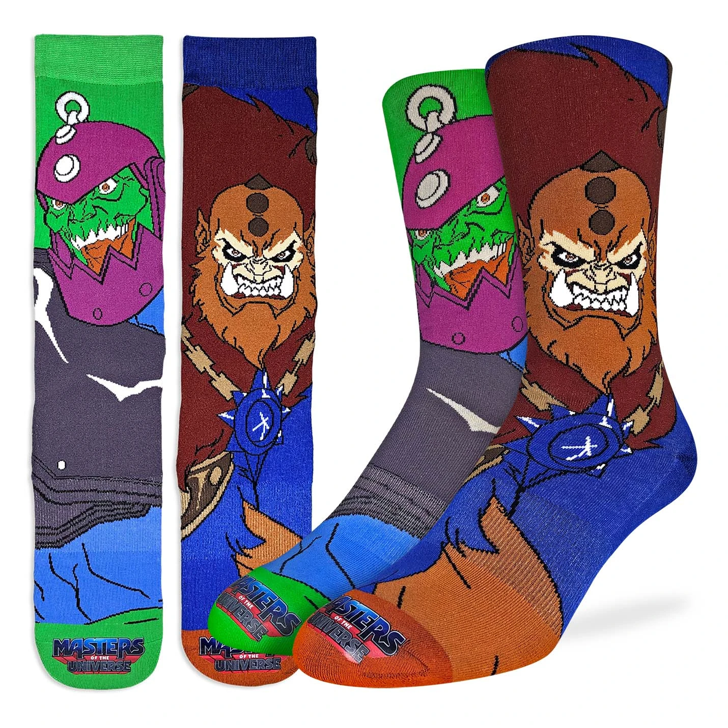 Men's Masters Of The Universe, Trap Jaw & Beast Man Socks 1 Men's Masters Of The Universe, Trap Jaw & Beast Man Socks
