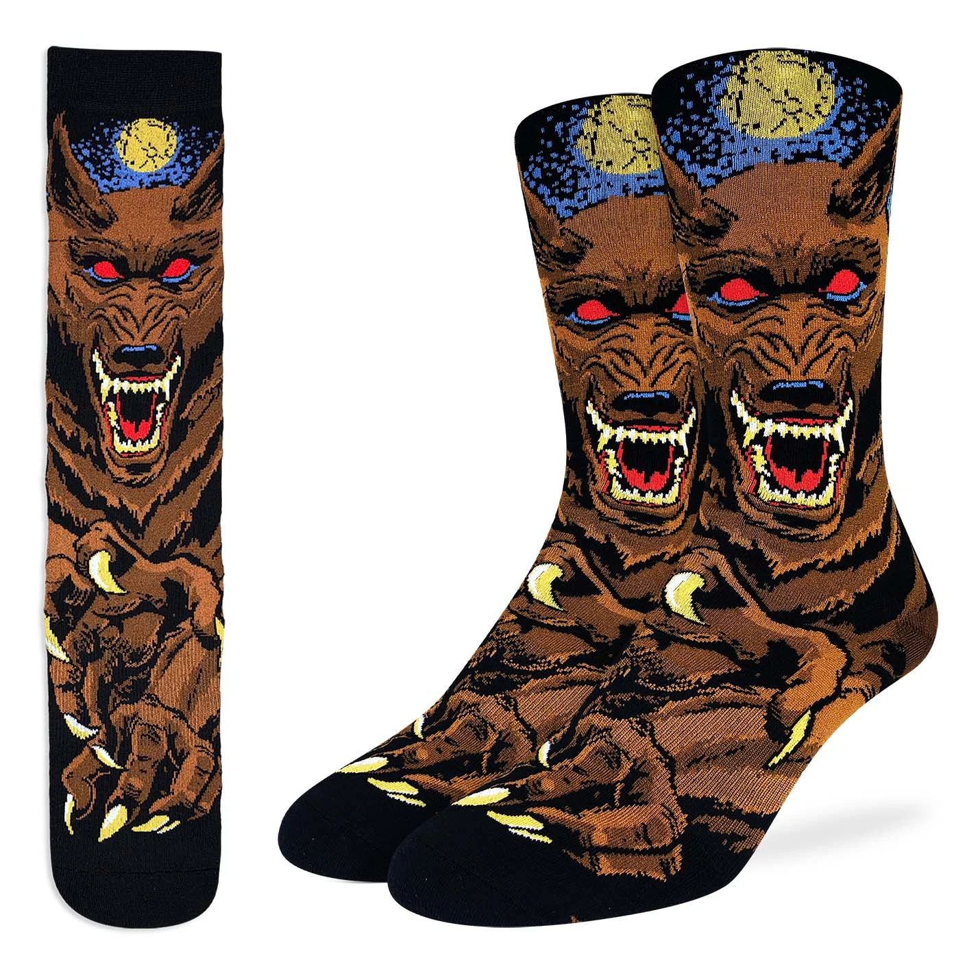Men's Evil Werewolf Halloween Socks 1 Men's Evil Werewolf Halloween Socks