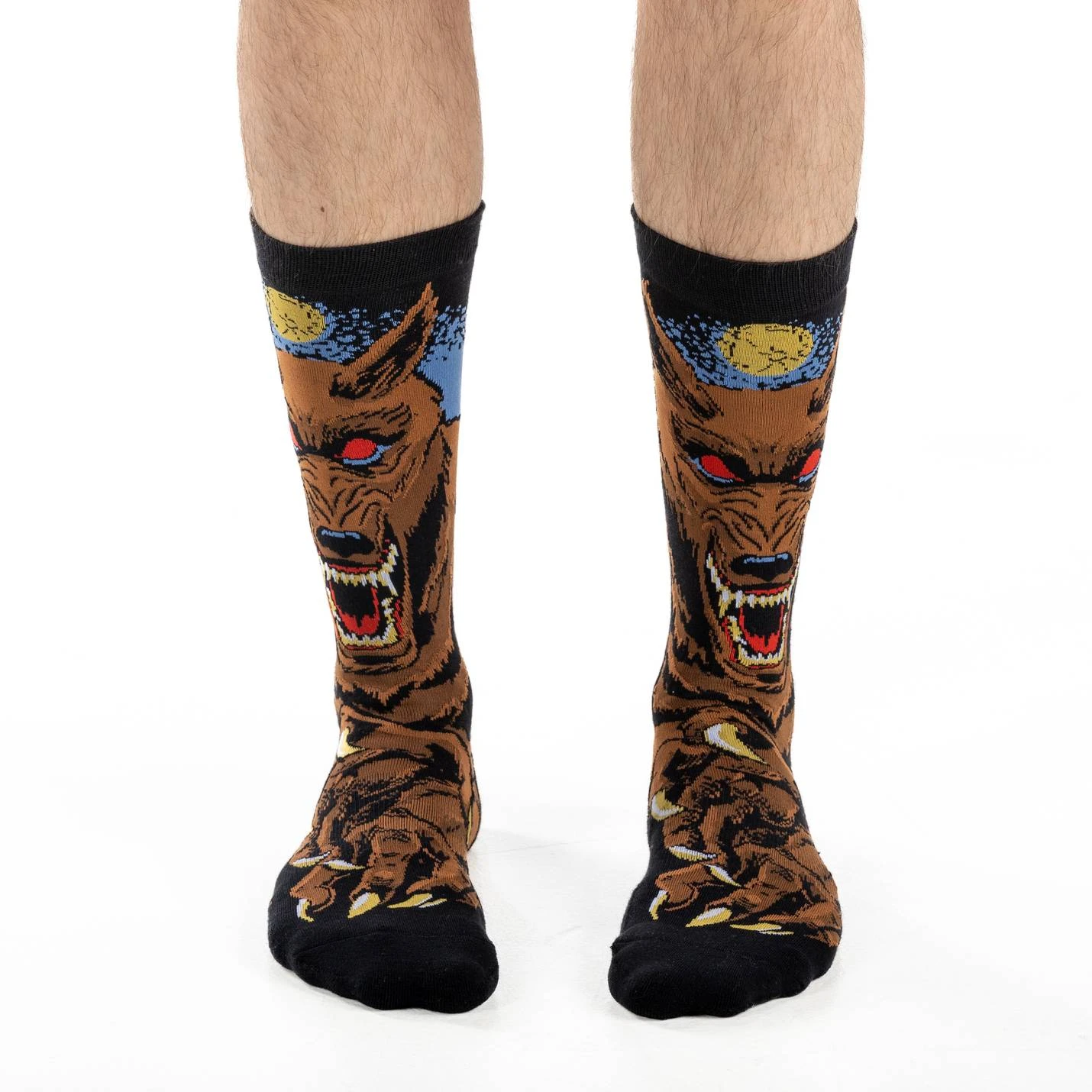 Men's Evil Werewolf Halloween Socks 2 Men's Evil Werewolf Halloween Socks - Image 2