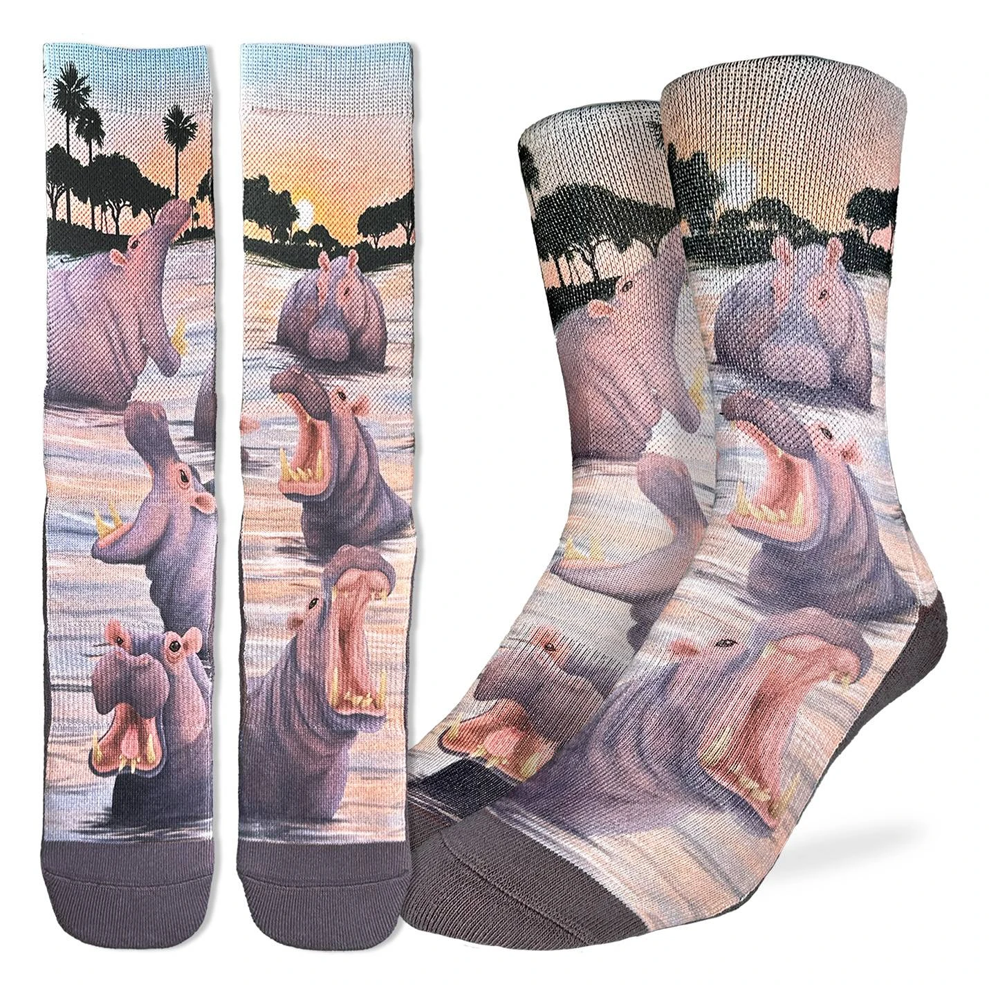 Men's Bloat Of Hippopotamus Socks 1 Men's Bloat Of Hippopotamus Socks