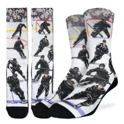 Men's Ice Hockey Players, Black Socks