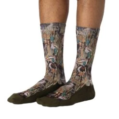 Men's Mallard Ducks In The Marsh Socks -Good Luck Sock Store 4406 Mallard Ducks v2