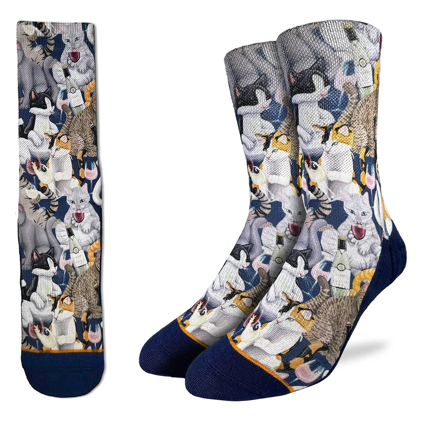 Men's Wine & Cats Socks 1 Men's Wine & Cats Socks