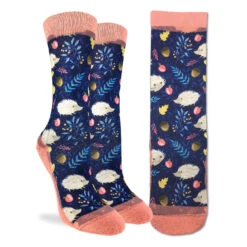 Women's White Hedgehogs Socks