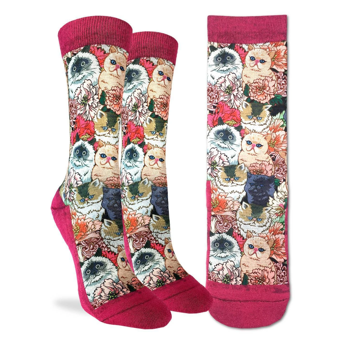 Women's Floral Cats Socks 1 Women's Floral Cats Socks