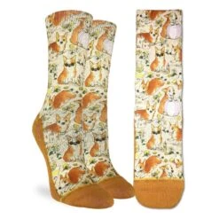Women's Corgis On A Beach Socks