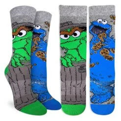 Women's Sesame Street, Oscar And Cookie Monster Socks