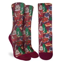 Women's Christmas Cat Socks