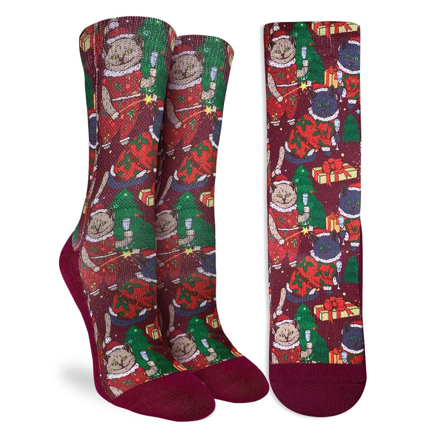 Women's Christmas Cat Socks 1 Women's Christmas Cat Socks