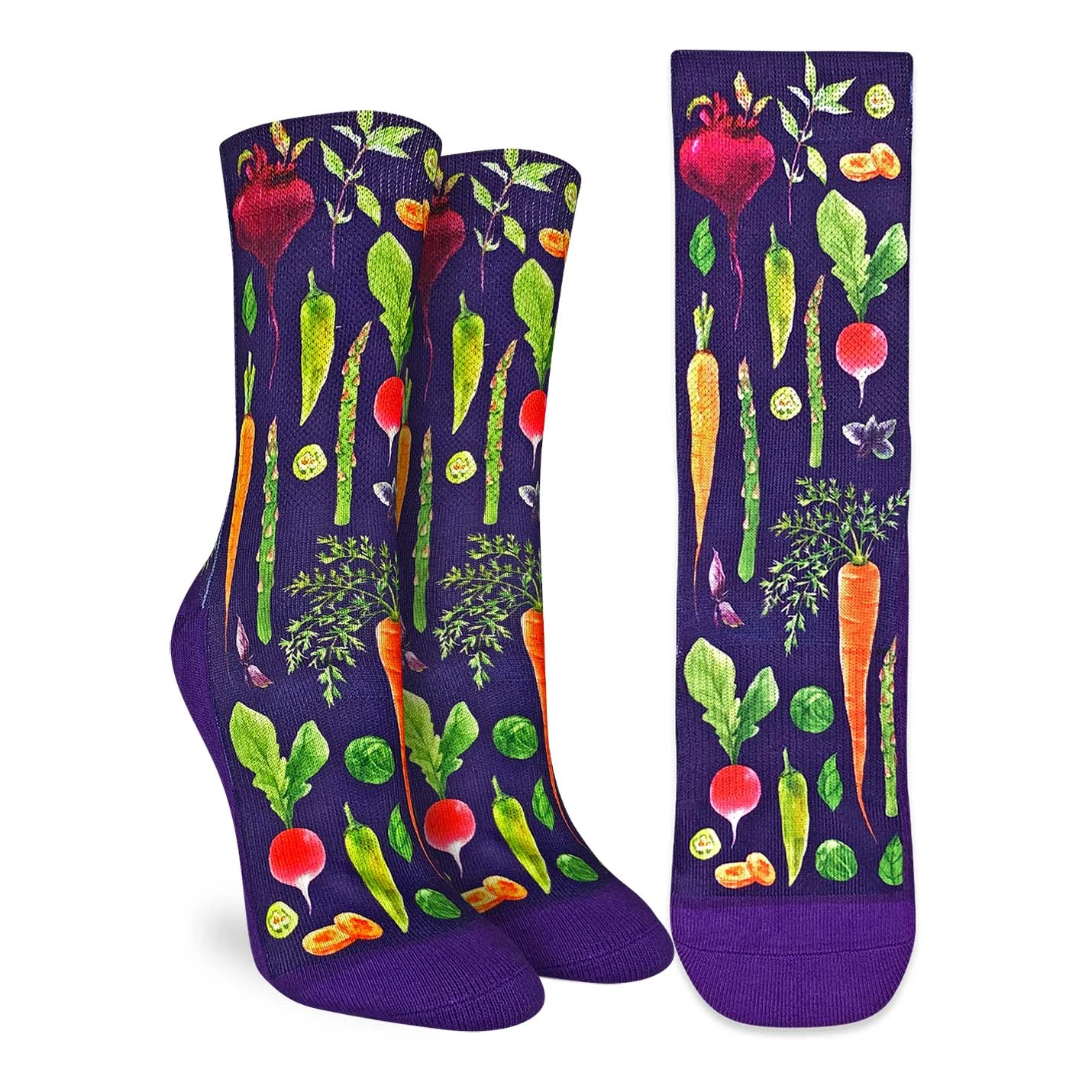 Women's Veggies, Purple Socks 1 Women's Veggies, Purple Socks
