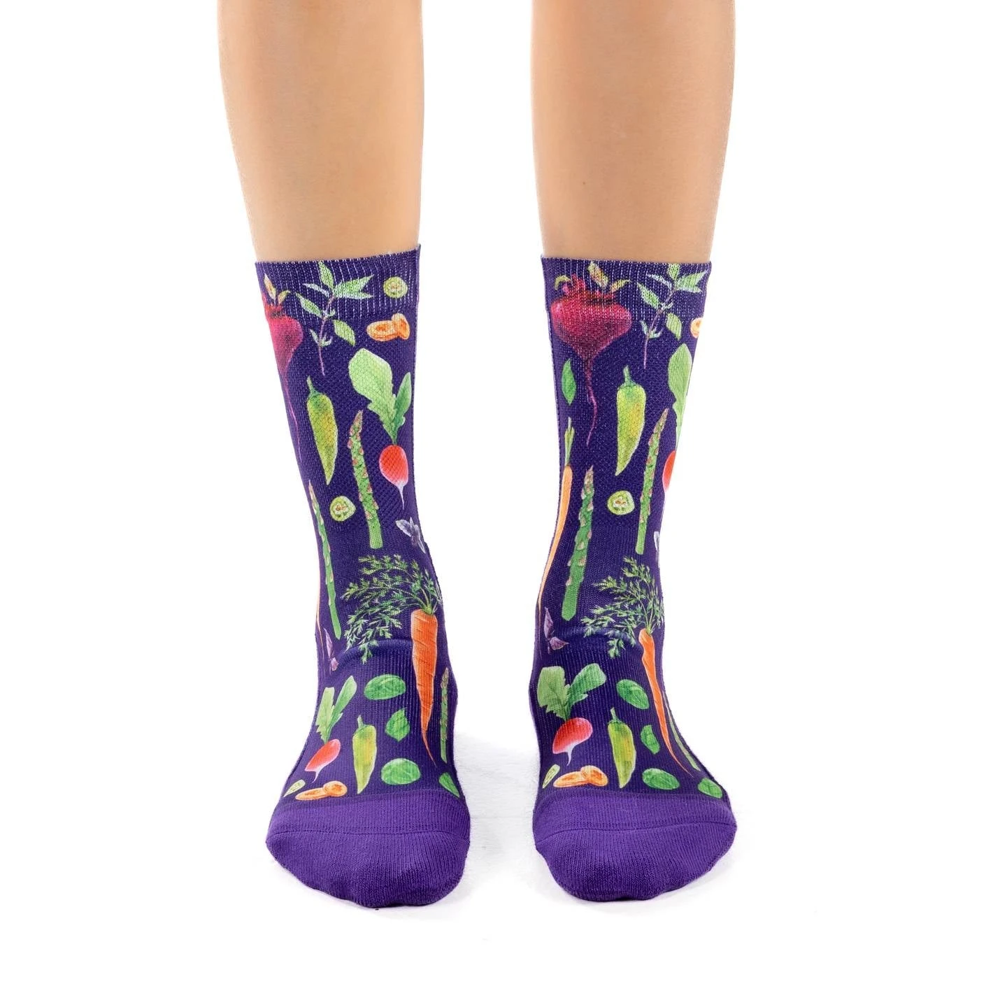 Women's Veggies, Purple Socks 2 Women's Veggies, Purple Socks - Image 2
